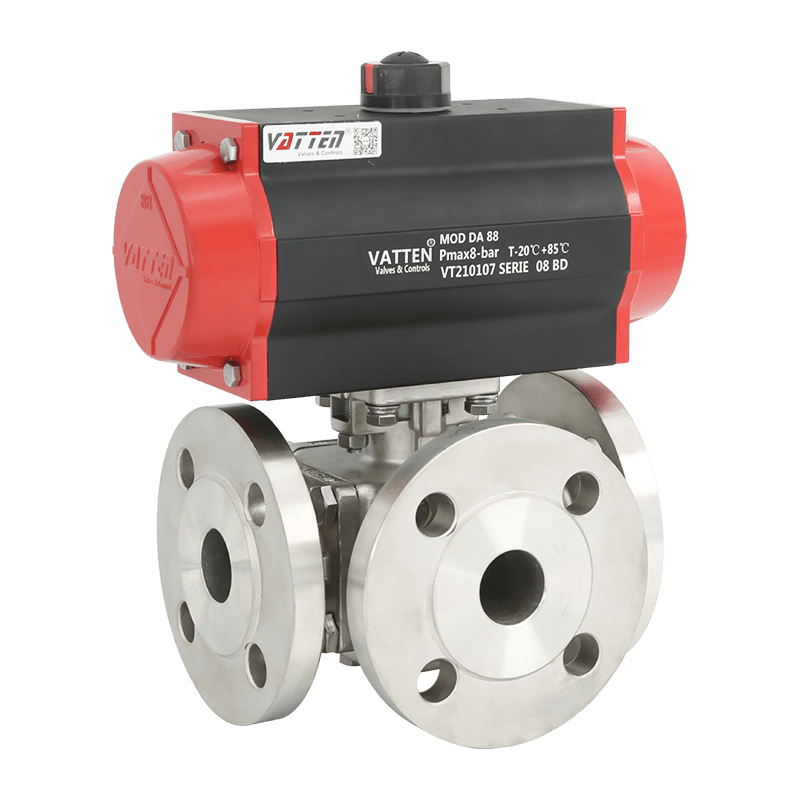 Pneumatic Three-Way Ball Valve
