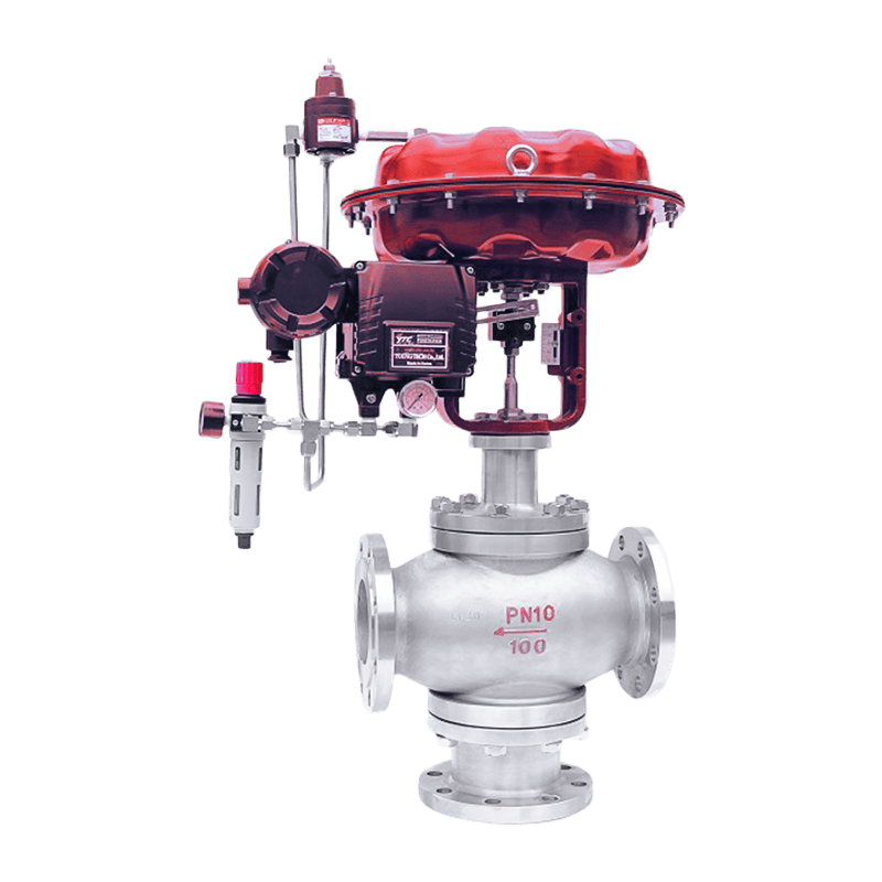Pneumatic Three-Way Flow Control Valve